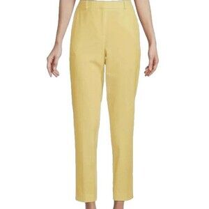 Dkny Women's Yellow Essex Fitted Mid-Rise Slim-Leg Dress Pants Size 2